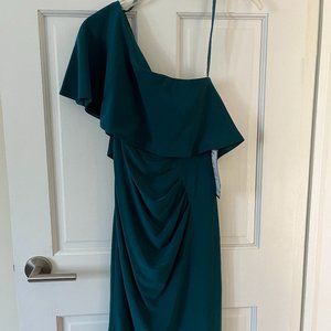 Deep Green One Shoulder Dress- X by Escape NWT